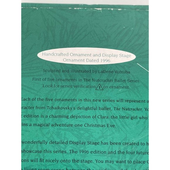 Hallmark Keepsake Ornament The Nutcracker Ballet Display Stage Original Box 1996 - Picture 10 of 11